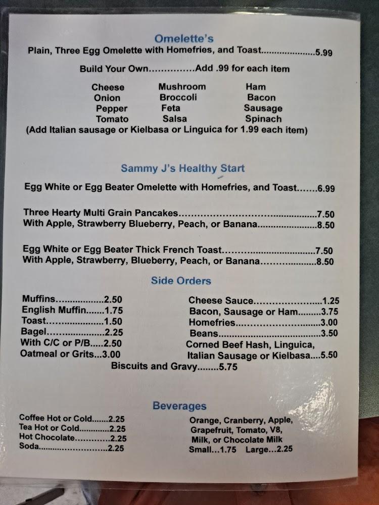 Sammy J's Boston's Best Breakfast Menu image 3